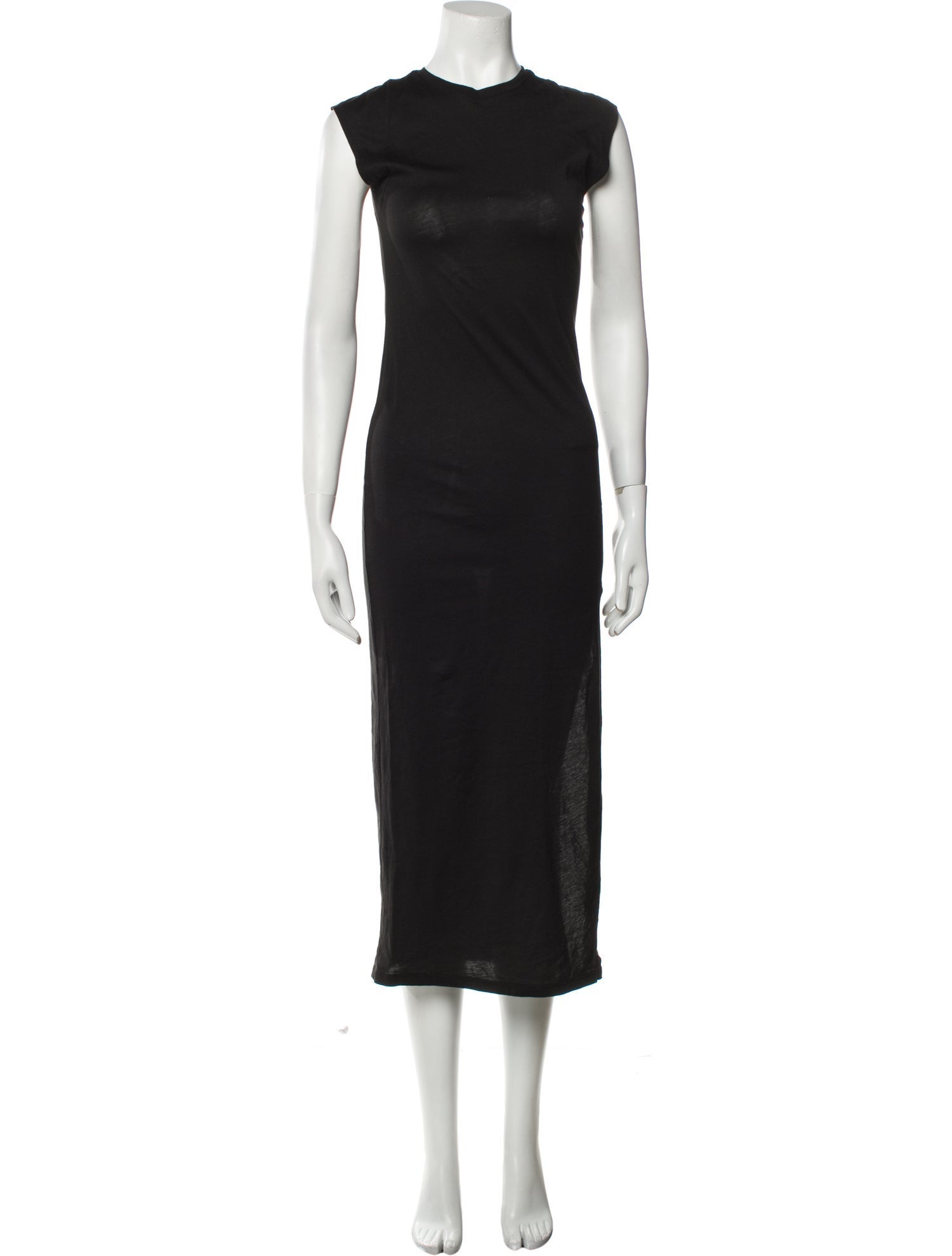 FRAME Crew Neck Midi Length Dress